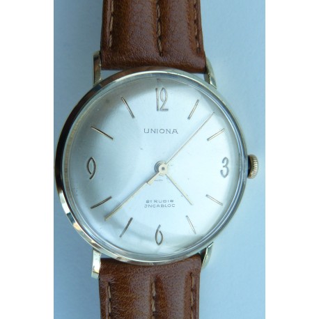Reloj Oro Solido 14k Aleman 21 Rubis Año 60 Cuerda - Reloj de Coleccion