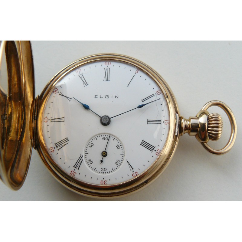 Fino Reloj de Bolsillo Antiguo Oro 14k Solido 3 Tapa 1906 - Reloj